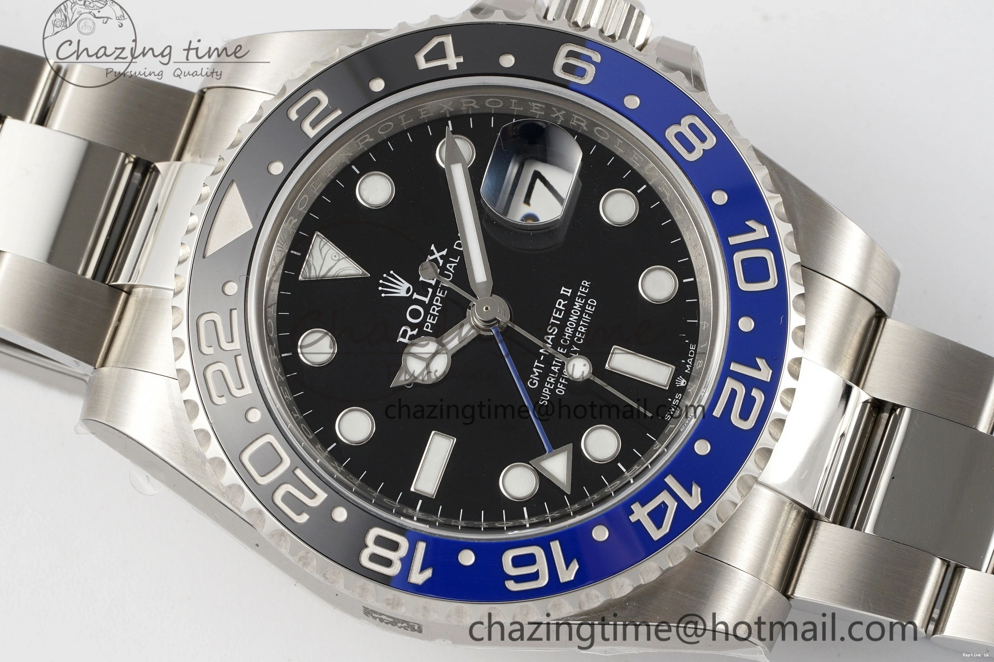1218 Sleek GMT-Master II 126710 BLNR Blue Black Ceramic Clean Factory Best Edition on Oyster Bracelet DD3285 CHS 1990